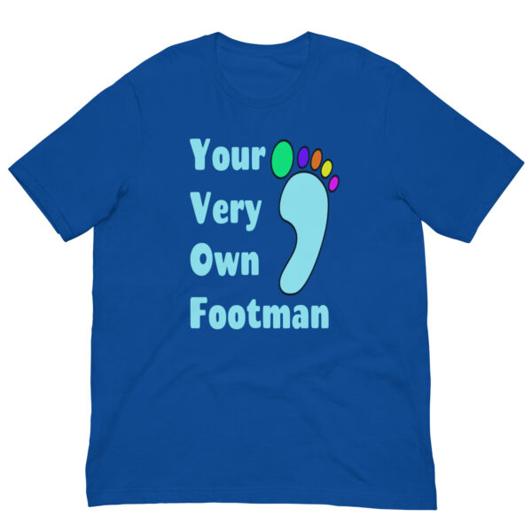 Your Very Own Footman : Premium Tee Shirt :  Colour: True-Royal : Bella & Canvas 3001