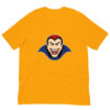 Yellow T-shirt with vampire illustration