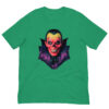 Green t-shirt with vampire skull graphic design