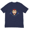 Navy T-shirt with vampire graphic design