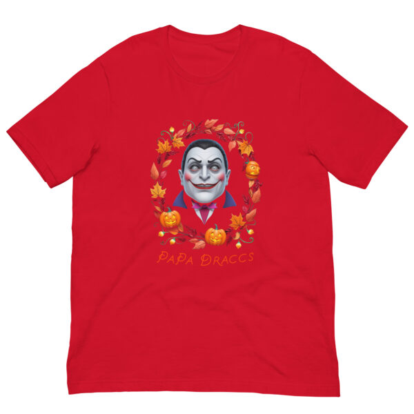 PaPa Draccs-Dracula : Halloween : Premium Tee Shirt : Colour: Red : Bella & Canvas 3001