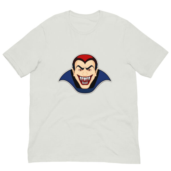 White T-shirt with vampire face logo