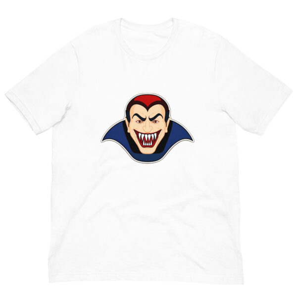 White T-shirt with vampire face design