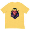 Yellow shirt with vampire skull design