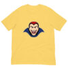 Yellow T-shirt with vampire illustration design