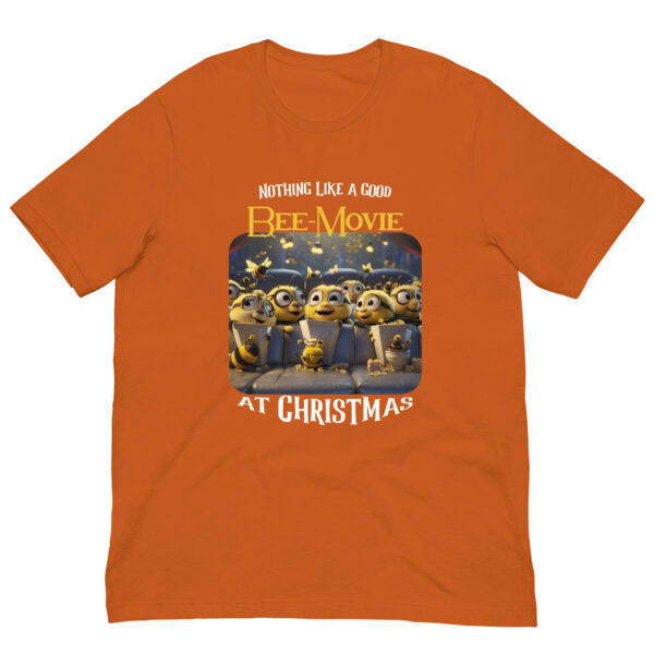 Orange t-shirt with Bee Movie Christmas design