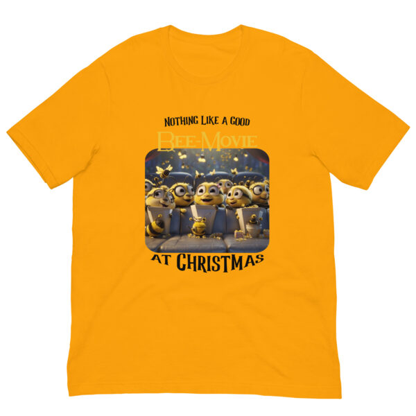 Yellow Christmas bee movie themed T-shirt design