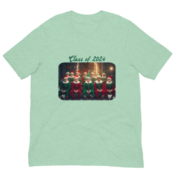 Green shirt with Christmas elves, Class of 2024