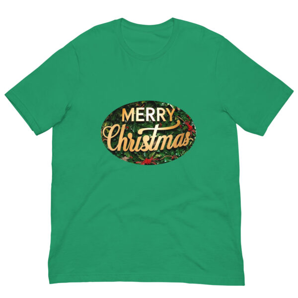 Green shirt with Merry Christmas design