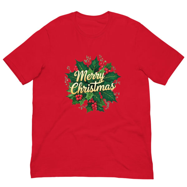 Red T-shirt with 'Merry Christmas' design