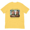 Yellow T-shirt with elf safety theme, Class of 2024.