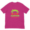 Pink t-shirt with 'Gym Junkie' logo design.