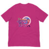 Pink shirt with 'Happy New Year' design.