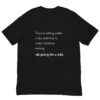 Black T-shirt with Christmas morning quote