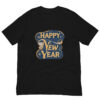 Black t-shirt with Happy New Year design