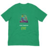 Green T-shirt with yoga design and text