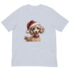 Poodle in Santa hat on T-shirt.