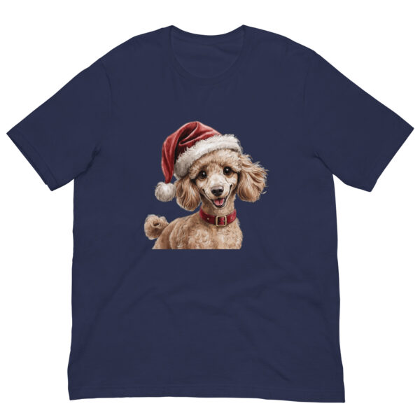 T-shirt with poodle in Christmas hat