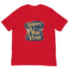 Red T-shirt with 'Happy New Year' design