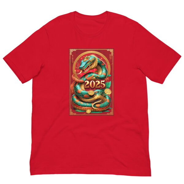 Red shirt with 2025 dragon design