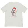 T-shirt with festive poodle design and text.