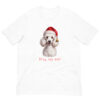 Christmas poodle shirt with Santa hat design