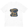 Happy New Year t-shirt with festive design.