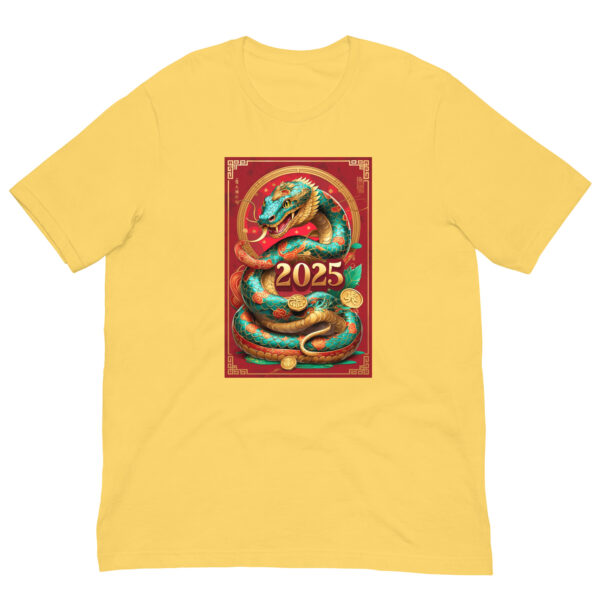 Yellow T-shirt with 2025 dragon design